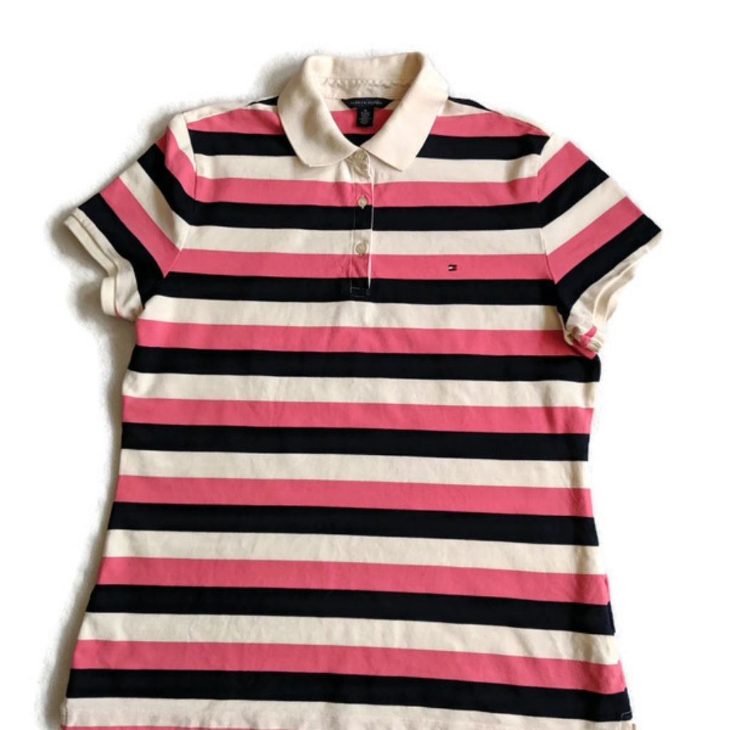 Tommy Hilfiger Striped Polo SzXl 488